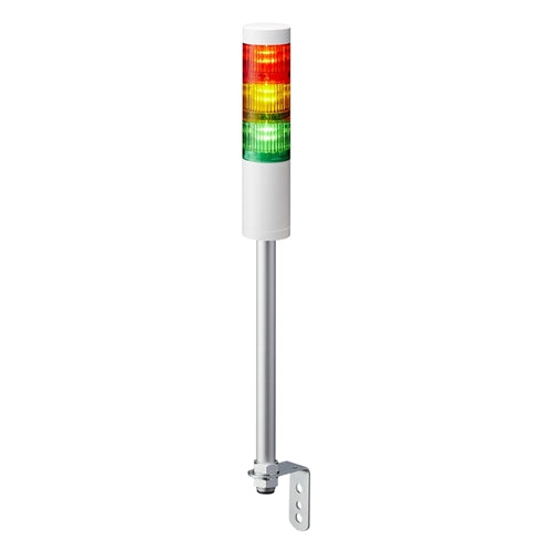 PATLITE LR5-302LJNW-RYG 300mm Pole mount, IP65, 24v, hygienic design, 50mm diam, LED Signal Tower Light RYG Multi Colour Indication Red Yellow Green 22mm threaded Direct Top Mount or L bracket wall or Alloy Extrusion Mount Compatible