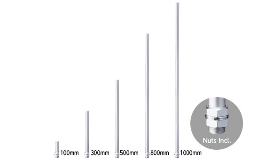 MADE IN JAPAN 1000mm Heavy Duty Steel Pole to suit Patlite LR6-USB LA6 LA6-POE 22POLE-1000