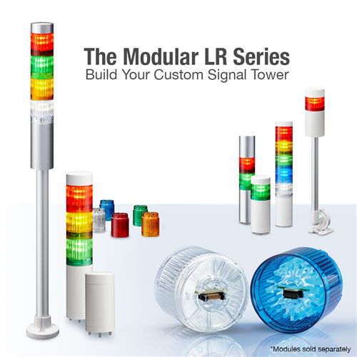 PATLITE LR6-BW 60mm Alarm Buzzer Unit for LR Signal Tower Lights Off-white IP65 Polycarbonate Hygienic Design